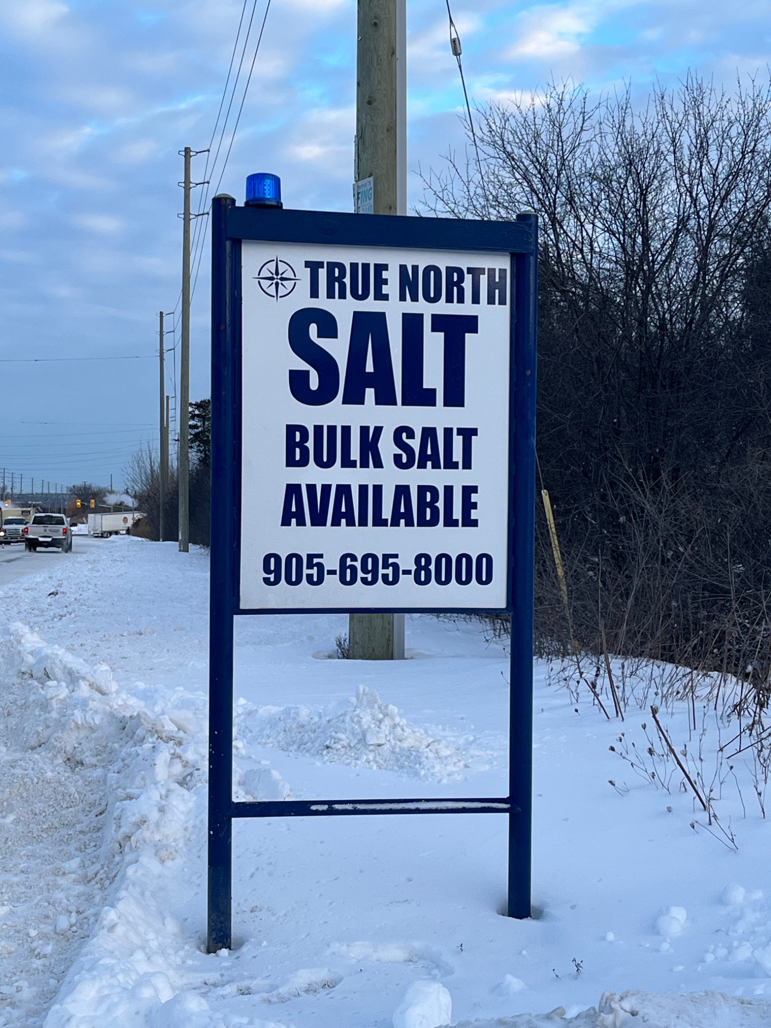 True North Salt roadside sign